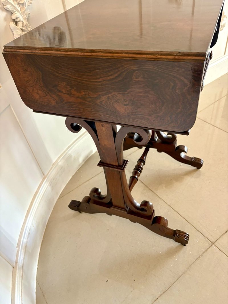 Antique William IV Quality Rosewood Work / Lamp Table